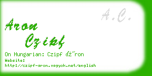 aron czipf business card